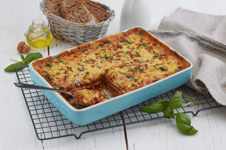Vegetarlasagne med linser & grønnsaker