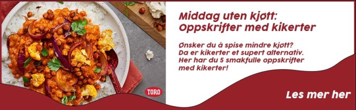 Middag uten kjøtt - Oppskrifter med kikerter