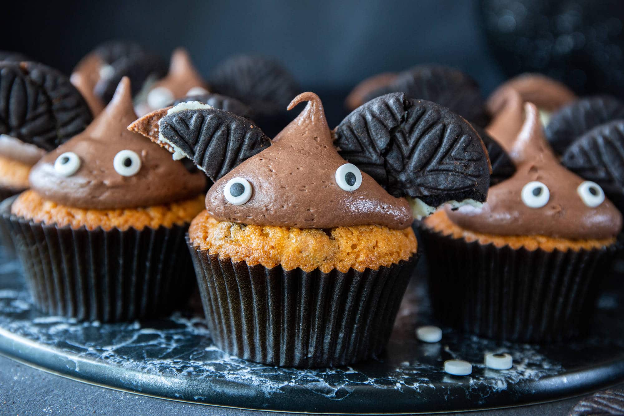 Halloween muffins - Flaggermus