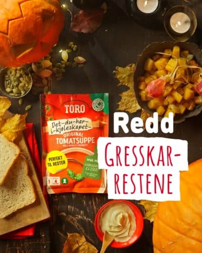 Tomatsuppe med gresskarrester
