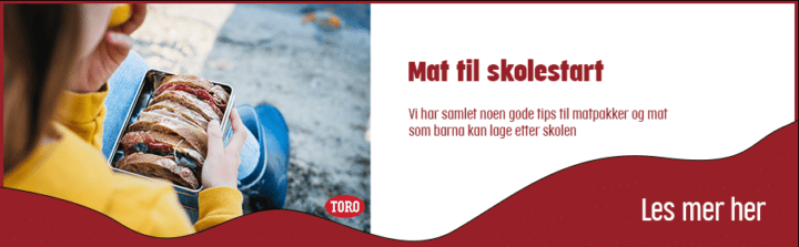 Mat til skolestart